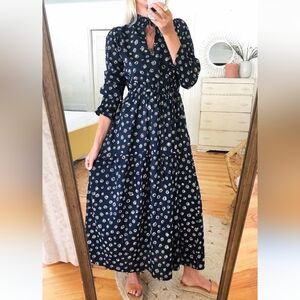 Emerson Fry India Collection Lucybella Dress Daisy Maritime Organic Cotton M